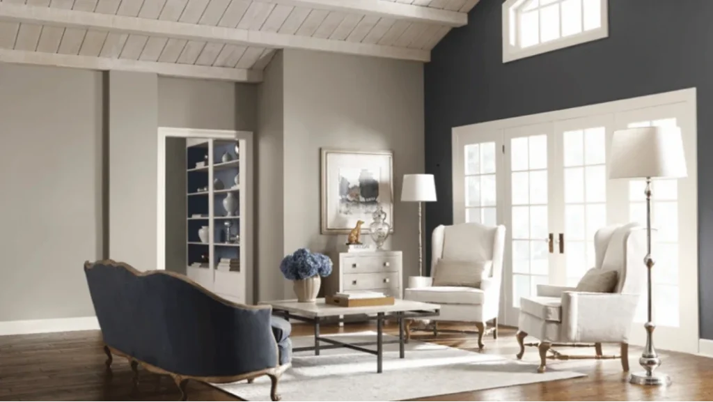 Finished living room with professionally painted walls