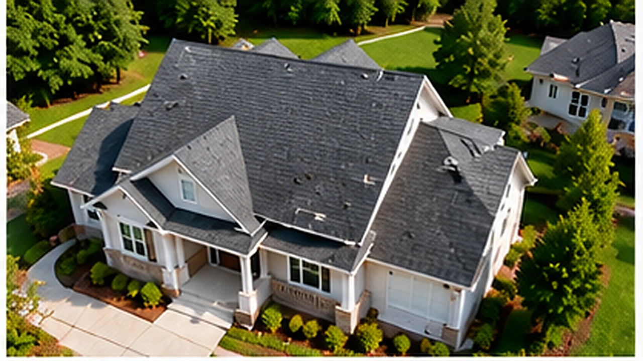 Large residential roof showing roof size as a replacement cost factor
